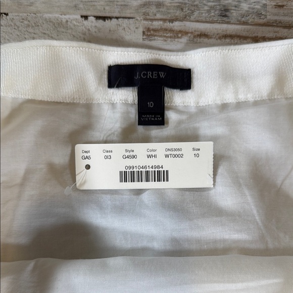 NWT J. Crew Cream Mini Wrap Skirt with Ruffled Tiers - Picture 2 of 8